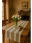 Çizgili Runner Masa Örtüsü 40x140 cm – Modern ve Şık Dekoratif Örtü Amerikan Servis 2