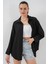 Örme Oversize Gömlek 20264 - Siyah 1