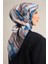 Desenli Saf Ipek Twill Eşarp 9306 2