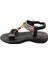 67908Z Bilekten Lastikli Ortopedik Taş Işlemeli 4cm Topuk Boyu Günlük Kadın Şık Sandalet 2
