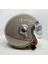 Yarım Kask Tk-06 Parlak Bej Renk - Şefaf Vizörlü 5