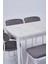 Nehir Beta Banklı Lak Panel Açılır Mutfak Masa Takımı 75 x 130 cm 3