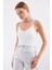 918 Ip Askılı Crop Top - Beyaz 1