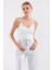 918 Ip Askılı Crop Top - Beyaz 4