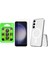 Galaxy S25 Plus Kılıf M-safe Şarj Özellikli Şeffaf Sert PC Vendas Embos Kapak + Kamera Lens + Nano Ekran Koruyucu 1