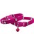 Kadife Kedi Boyun Tasması Yıldızlı 20-32 cm Pembe 1