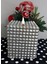 Gümüş Kendinden Desenli Kare Gerçek Mum 10X8CM Dekoratif Hediyelik Çok Kaliteli Fitilli 1 Adet 2
