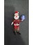 Noel Baba Cam El Yapım Hediye Tutan Yılbaşı Yeni Yıl Biblo Hediyelik 6 cm Dekoratif Kırmızı 1 Adet 1