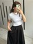 Fileto Cepli Poplin Kumaş Uzun Keten Karışımlı Etek Astarsız (90CM) 1