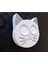 Kedi Kafası Çift Tealight Mumluk Hayvan Temalı Silikon Kalıp K-1139, Taş Tozu Çimento Alçı Kalıbı 4
