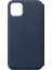Apple iPhone 11 Pro Max Için Deri Folyo Kılıf - Derin Mavi 1