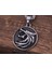 Voyageaccessory Paslanmaz Çelik Çift Taraflı Kullanım Viking Mitoloji Odin Kurt Kolye / 65 cm Zincirli 3