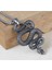 Voyageaccessory Antik Eskitme Paslanmaz Çelik Şifa Simgesi Yılan Kolye / 60 cm Zincirli 3