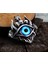 Voyageaccessory Paslanmaz Çelik Kurukafa Detaylı Evil Eye Mavi Göz Kolye / 65 cm Zincirli 4