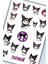 Kuromi Sanrio Sticker Yaklaşık A5 Ebatı Telefon Laptop Notebook Tablet Defter Matara Stiker Etiket 3