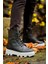 KB-0993 Kuback Siyah Cilt Beyaz Yüksek Taban Postal Bot 2