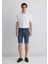 Erkek NICHOLAS Mavi Black Jean Şort 0416084465 4