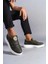SLW161 Hippo Bağcıksız Cilt Erkek Günlük Sneaker Ayakkabı Bt - Haki 1