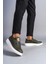 SLW161 Hippo Bağcıksız Cilt Erkek Günlük Sneaker Ayakkabı Bt - Haki 3
