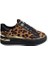 K732510 Yüksek Taban Leopar Desenli Kadın Sneaker Siyah Leopar 1