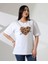 Leopar Kalp Baskılı Kadın T-Shirt 1