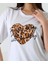 Leopar Kalp Baskılı Kadın T-Shirt 3