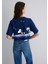 Snoopy Baskılı Lacivert Tişört 1613360-70491 3