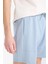 Slim Fit Dar Kesim Dar Paça Basic Düz Şort B8674AX25SP 5