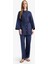 %100 Keten Regular Fit Bağcıklı Uzun Kollu Tesettür Gömlek Tunik D4394AX25SM 2