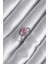 Pirinç Gümüş Renk Pembe Zirkon Taş Kalp Charm Model Kadın Yüzük 1