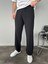 Erkek Baggy Fit Rahat Pamuklu Yumuşak Kumaş Pantolon Siyah 4