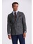 Koyu Lacivert Slim Fit Kruvaze Erkek Takım Elbise 1