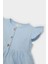 Kız Bebek Basic Düz Kısa Kollu Flamlı Poplin Elbise Z7402A225SM 2