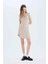 Coool Bodycon Vücudu Saran Bisiklet Yaka Fitilli Kaşkorse Kısa Kollu Mini Elbise E7231AX25SP 1