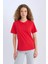 Regular Fit Bisiklet Yaka Basic Düz Kısa Kollu Kırmızı Tişört D9592AX25SM 3