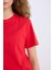 Regular Fit Bisiklet Yaka Basic Düz Kısa Kollu Kırmızı Tişört D9592AX25SM 5