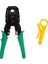 RJ11 Rj9 Jack Telefon Data Kablosu Sıkma Çakma Pensesi + Cat5 Cat6 Data Telefon Kablosu Test Cihazı +Kablo Soyucusu +100 Adet RJ45 Jack Set 3
