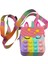 Bir Stil Moda Itme Kabarcık Parmak Oyuncağı Gökkuşağı Unicorn Kawaii Bozuk Para Cüzdan Çocuk Cüzdan Bayan Kozmetik Çantası Basit Dimple Parmak Oyuncağı (Yurt Dışından) 4
