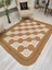 Jüt Hasır Görünümlü Desenli Modern El Örgüsü Dikdörtgen Halı Kilim 2