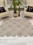 Jüt Hasır Görünümlü Desenli Modern El Örgüsü Dikdörtgen Halı Kilim 4