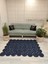 Jüt Hasır Görünümlü Desenli Modern El Örgüsü Dikdörtgen Halı Kilim 4