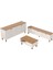 Set 1280-2100-1700 Monza Membran (Mdf Kapaklı) Bohem Tv Ünitesi-Orta Sehpa-Konsol Seti Sepet-Beyaz 4
