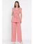 Kadın Bel Kuşaklı Yelek Pantolon Ikili Takım P-00016294 1
