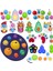 No.12 Tarzı Sekiz Gezegen Basit Dimple Pop Fidget Duyusal Oyuncak Anahtarlık Giderici Tahtası Anksiyete Fidget Oyuncak Çocuklar Için (Yurt Dışından) 2