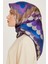 Geometrik Desenli Sura Saf İpek Eşarp 9212D 06 3