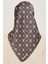 Monogram Desenli Sura Saf İpek Eşarp 9207D 01 85 4