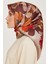 Çiçek Desenli Twill Saf İpek Eşarp 9238D 80 3