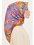 Çiçek Desenli Twill Saf İpek Eşarp 9227D 07 2