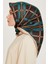 Geometrik Desenli Sura Saf İpek Eşarp 9247D 37 3