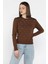 Kadın Bisiklet Yaka Taş Işlemeli Triko Bluz P-00016247 1